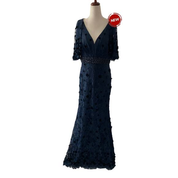 Mac Duggal Blue Embellished MSRP $698 Formal Gown Women Size 10 NWT30-12